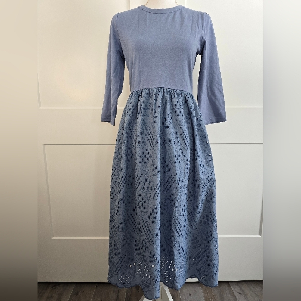 Gracw Karen Blue Lace Midi Dress